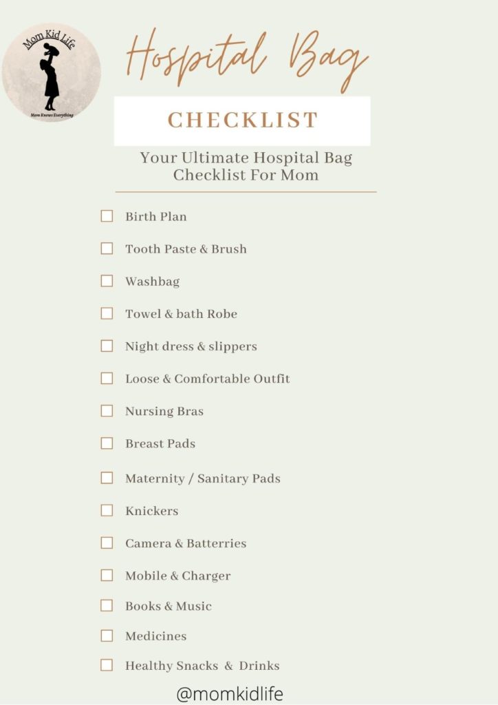 The Ultimate Hospital Bag Checklist For Mum, Partner & Baby Mom Kid Life